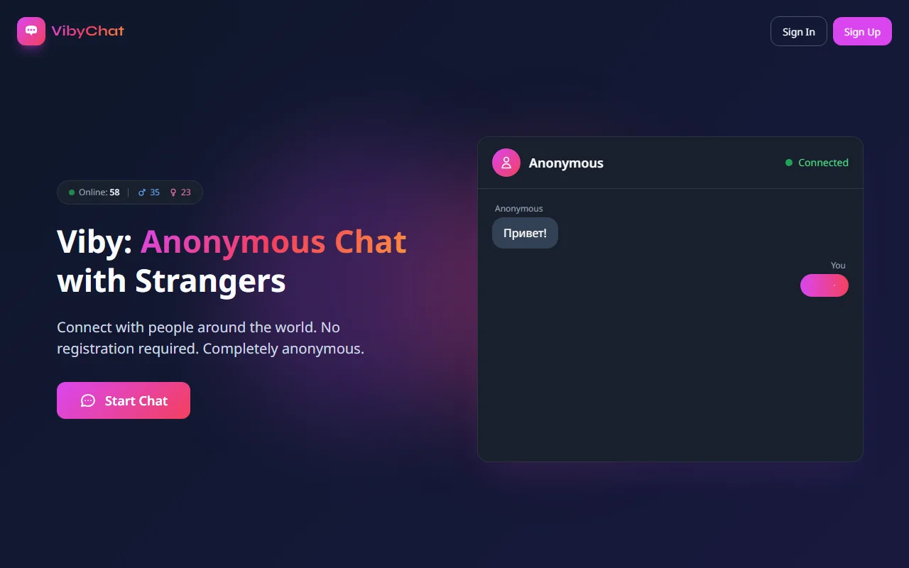 Screenshot of Vibychat Review